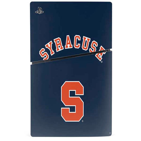 Syracuse University S Blue PS5 Slim Digital Edition Bundle Skin