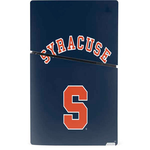 Syracuse University S Blue PS5 Slim Digital Edition Console Skin