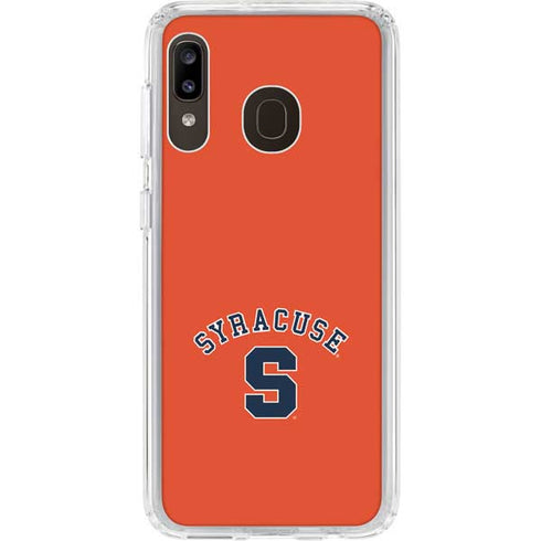 Syracuse S Orange Galaxy A20 Clear Case