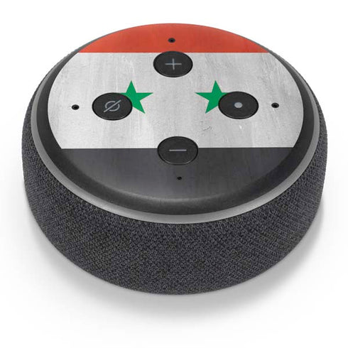 Syria Flag Distressed Amazon Echo Dot Skin