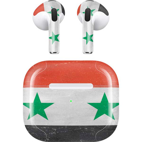 Syria Flag Distressed Apple AirPods (3rd Gen 2021) Skin