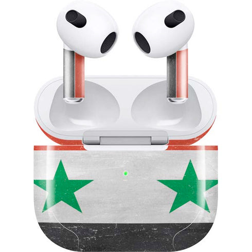 Syria Flag Distressed Apple AirPods (3rd Gen 2021) Skin