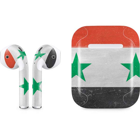 Syria Flag Distressed Apple AirPods Skin