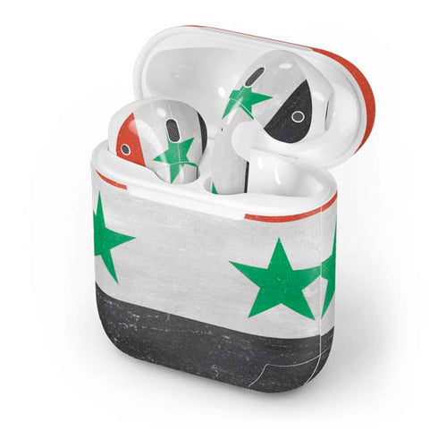 Syria Flag Distressed Apple AirPods Skin