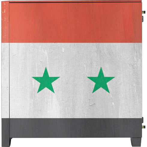 Syria Flag Distressed Corsair 4000D Tempered Glass Mid-Tower ATX Case Skin