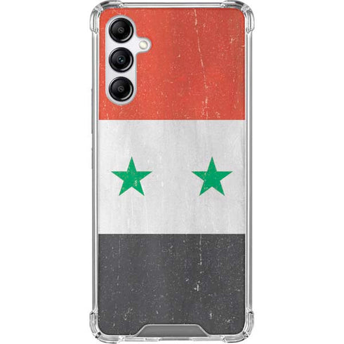 Syria Flag Distressed Galaxy A15 5G Clear Case