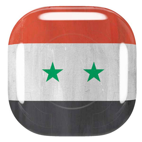 Syria Flag Distressed Galaxy Buds Live Skin