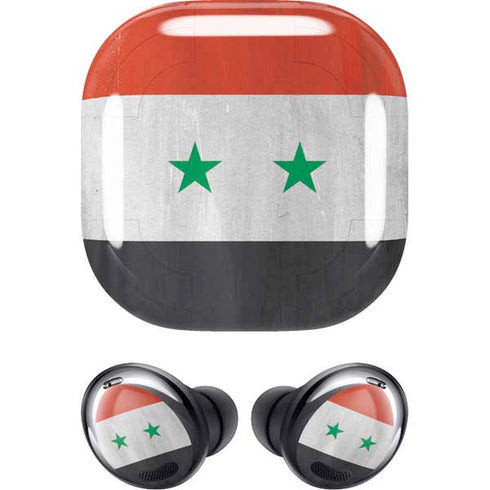 Syria Flag Distressed Galaxy Buds Pro Skin