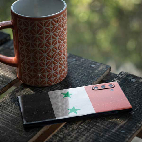 Syria Flag Distressed Galaxy Note 10 Skin