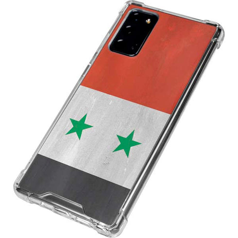 Syria Flag Distressed Galaxy Note20 5G Clear Case