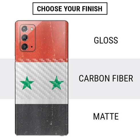 Syria Flag Distressed Galaxy Note20 5G Skin