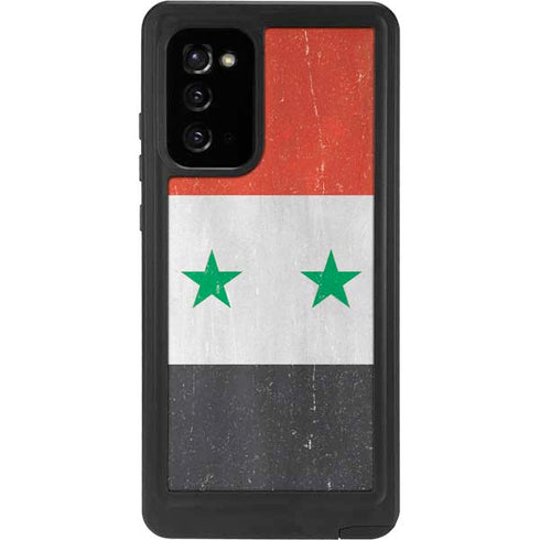 Syria Flag Distressed Galaxy Note20 5G Waterproof Case
