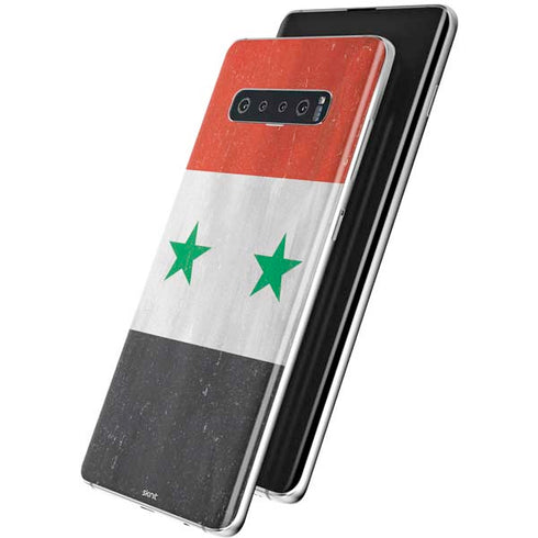 Syria Flag Distressed Galaxy S10 Skin
