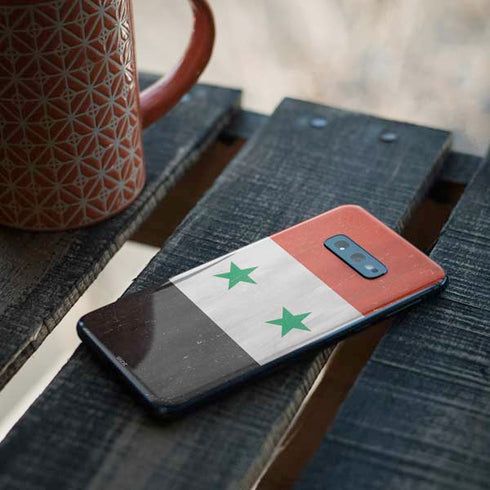 Syria Flag Distressed Galaxy S10e Skin