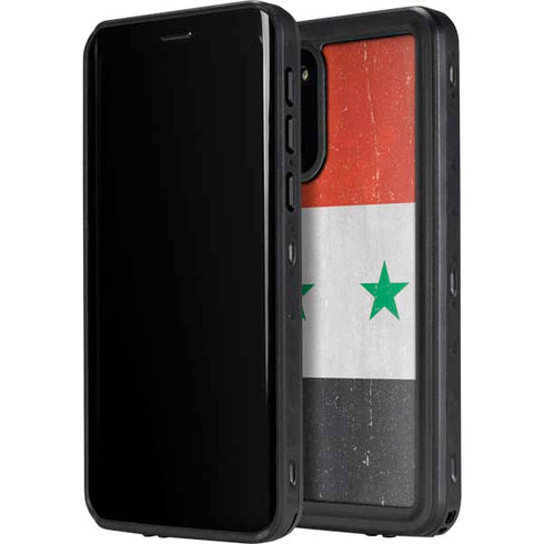 Syria Flag Distressed Galaxy S20 Plus Waterproof Case