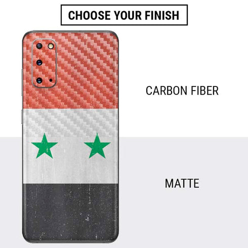 Syria Flag Distressed Galaxy S20 Skin