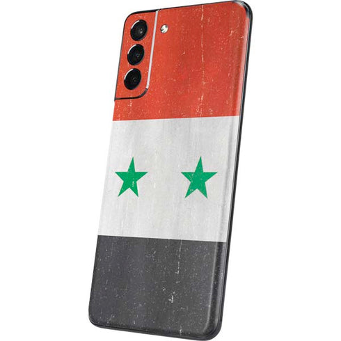 Syria Flag Distressed Galaxy S21 5G Skin