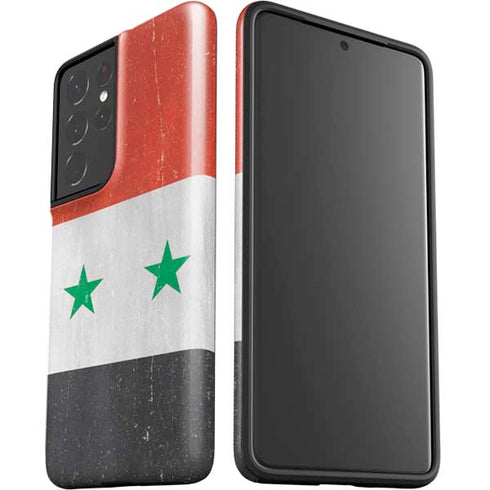 Syria Flag Distressed Galaxy S21 Ultra 5G Pro Case
