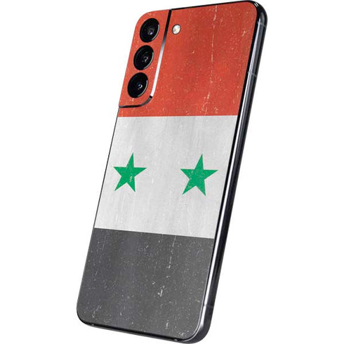 Syria Flag Distressed Galaxy S22 Plus Skin