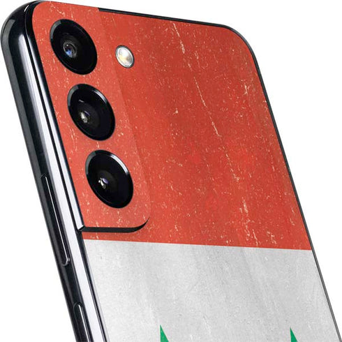 Syria Flag Distressed Galaxy S22 Plus Skin