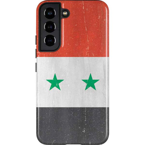 Syria Flag Distressed Galaxy S22 Pro Case
