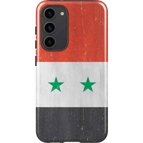 Syria Flag Distressed Galaxy S23 Plus Pro Case