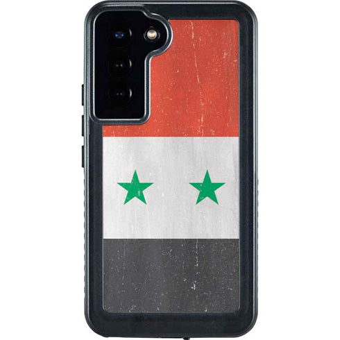 Syria Flag Distressed Galaxy S23 Plus Waterproof Case