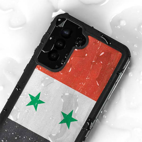 Syria Flag Distressed Galaxy S23 Plus Waterproof Case