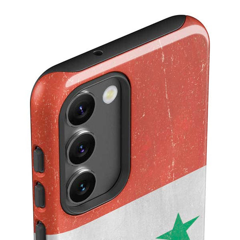 Syria Flag Distressed Galaxy S23 Pro Case