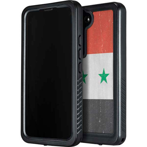 Syria Flag Distressed Galaxy S23 Waterproof Case