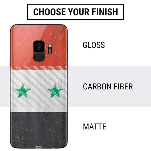 Syria Flag Distressed Galaxy S9 Skin