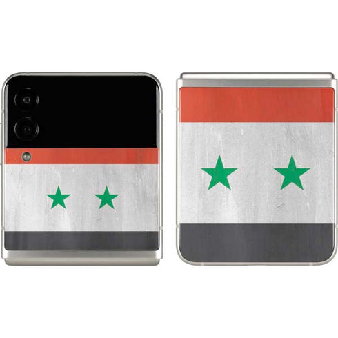 Syria Flag Distressed Galaxy Z Flip3 5G Skin