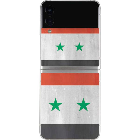 Syria Flag Distressed Galaxy Z Flip3 5G Skin