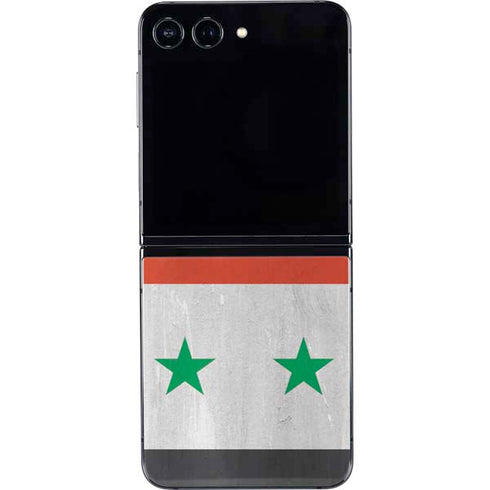 Syria Flag Distressed Galaxy Z Flip5 5G Skin