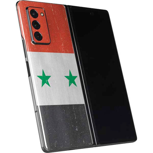 Syria Flag Distressed Galaxy Z Fold2 5G Skin