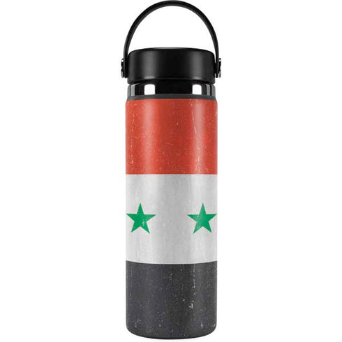 Syria Flag Distressed Hydro Flask 20oz Wide Mouth Skin