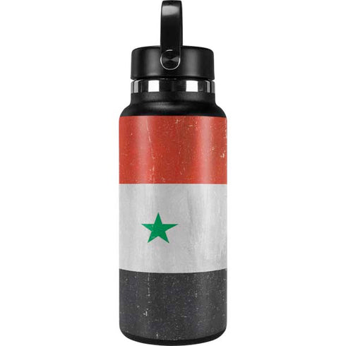 Syria Flag Distressed Hydro Flask 32oz Wide Mouth Skin