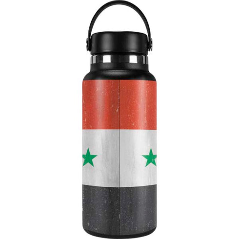 Syria Flag Distressed Hydro Flask 32oz Wide Mouth Skin