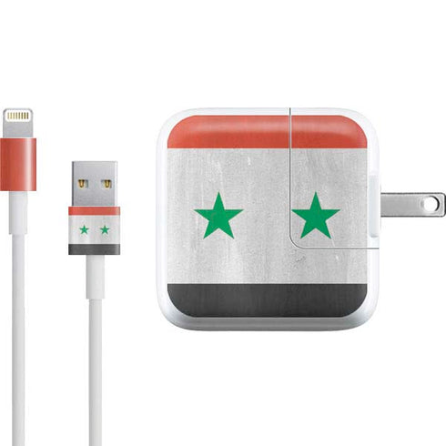 Syria Flag Distressed iPad Charger (10W USB) Skin
