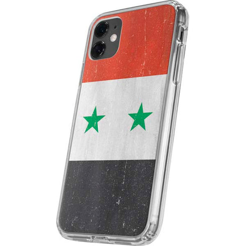 Syria Flag Distressed iPhone 11 Clear Case