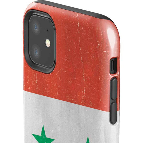 Syria Flag Distressed iPhone 11 Impact Case