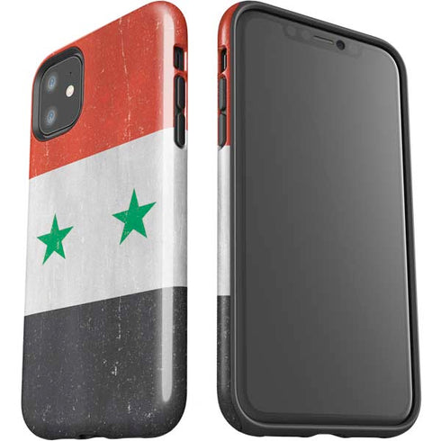 Syria Flag Distressed iPhone 11 Impact Case