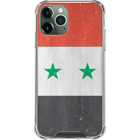 Syria Flag Distressed iPhone 11 Pro Max Clear Case