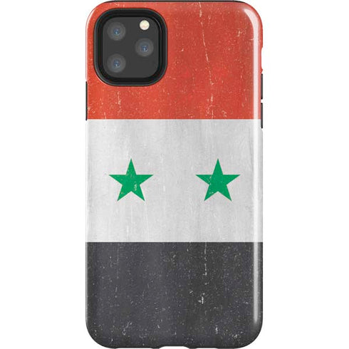 Syria Flag Distressed iPhone 11 Pro Max Impact Case