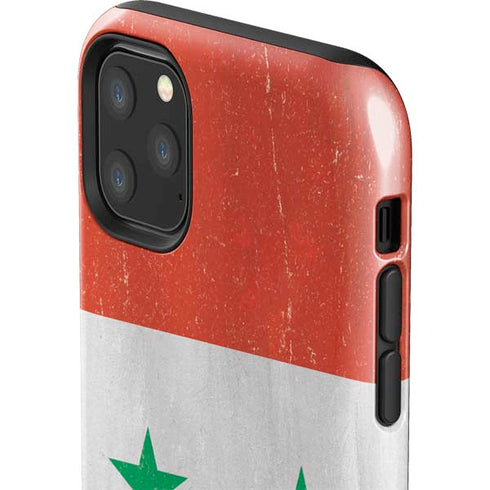 Syria Flag Distressed iPhone 11 Pro Max Impact Case