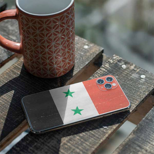Syria Flag Distressed iPhone 11 Pro Max Skin