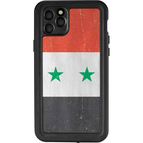 Syria Flag Distressed iPhone 11 Pro Max Waterproof Case