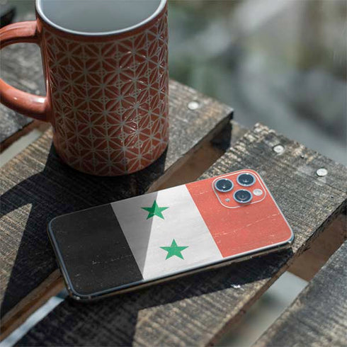 Syria Flag Distressed iPhone 11 Pro Skin