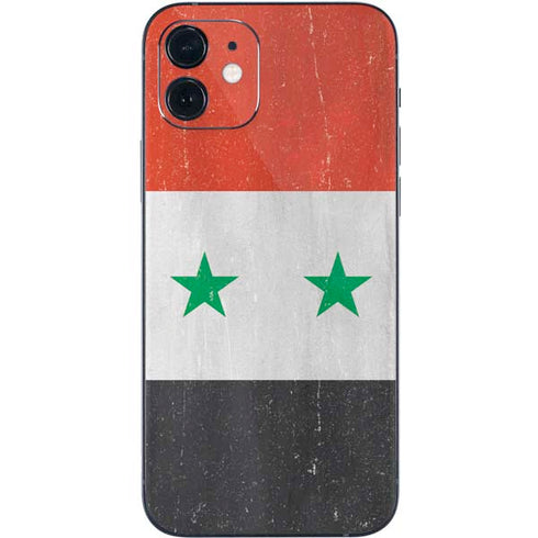 Syria Flag Distressed iPhone 12 Mini Skin