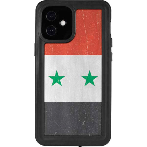 Syria Flag Distressed iPhone 12 Mini Waterproof Case